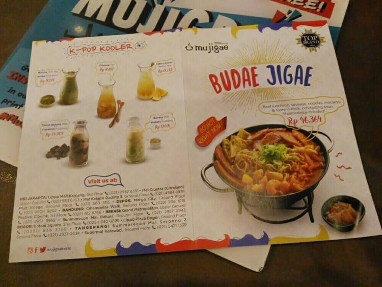 Mujigae Kemang Village, Pecinta K-Pop Wajib Lihat Menu Makanan Disini