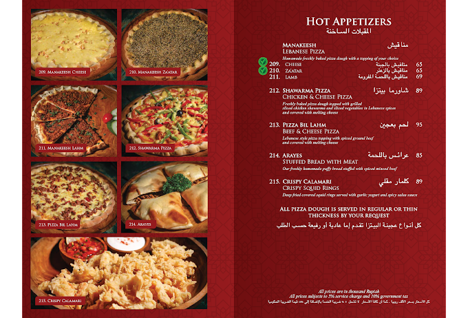 Menu Shisha Cafe Kemang Jakarta Selatan